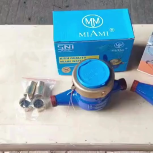 BJ - Meteran Air Besi Water Meter Body Besi SNI MIAMI / AMNB Standar Jarum PDAM 1/2 Inch Model NANKAI