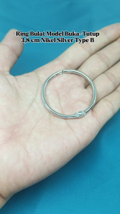 Ring Bulat Diameter Lubang 38 cm Model Buka - Tutup Bukaan Nikel Silver Untuk Ring Bulat Tas Craft DIY Dll Harga Per 2 Biji  Type B