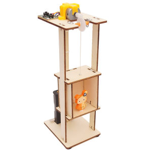 Đồ Chơi Stem - Bộ lắp ghép Thang máy điện bằng Gỗ theo phương pháp giáo dục Stem Steam Đồ chơi thông minh