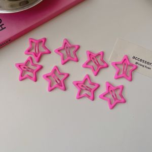 Dopamine Star Hair Clips Womens Baby Hair Accessories Colorful BB Clips Star Hairpins Fashionable Korean Style Side Clips