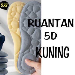 insole sepatu anti bakteri anti bau pria wanita RUANTAN 5D LEMBUT TEBAL