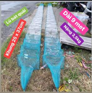 Lú bát quái 32 khung dài 9m - Nặng 35kg - lú dây khung 25 x 37cm - Mắt lưới 15p Bắt Tôm Bắt Cá Lú Biển Sông
