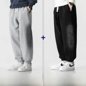 ROMON | Romon Mens Loose Fit Grey Sports Pants Autumn Spring New Style Casual Long Trousers Youth Fashion Trendy Brand LMCZ06A-600141350