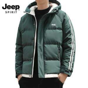 JEEP SPIRIT Down Cotton-padded Jacket Thickened Winter Clothing Two Bar Cotton-padded Jacket Mens 2 Bar Coat Mens Cotton-padded Jacket