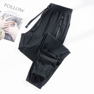 Wassup Ice Silk Quick Dry Pants Womens Summer New Style Mosquito Proof Sun Protection Loose Cuffed Casual Trousers