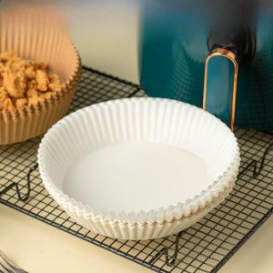 Air Fryer Special Use Paper Sizes Small And Large 3L5L6L Disposable Home Use round Bowl Shaped Food Roasting Tray Oil Absorption