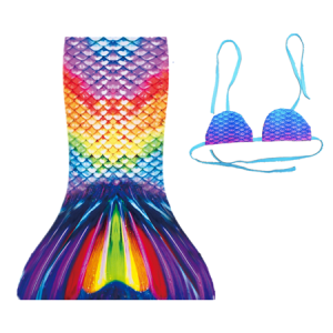 Mermaid Tail Childrens Swimming Suit Set Princess Skirt Swimwear Girls Fish Tail Baby Clothes Bikini Style Kids Swimming Costume