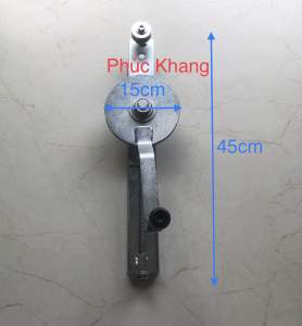 Tay quay mái bạt xếp - Mái hiên - Mái trượt puly 20cm và 15cm - Có tăng cáp