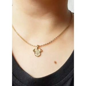 Lovelybutik - Kalung Anak Perempuan Titanium Anti Karat MNT Rantai Nori Donat Model Terbaru