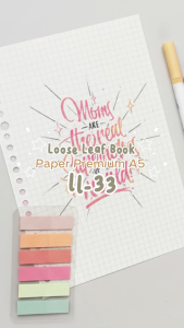 TRG Isi Loose Leaf Premium Bookpaper 20 Holes LL-33 A5 100gsm - Refill Kertas Binder Book Paper Motif Dotted Grid 100 gsm 1 Pak Isi 50 Lembar TRG