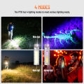 NICRON PT10 Rechargeable Flashlight, 1000 Lumens EDC Flat Flashlight with 90° Rotatable Head and Strong Magnet, 4 Modes White/UV/Warm/RGB, IPX4 Waterproof, Hands Free Flashlight for Camping, Emergency. 