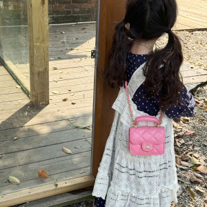 Camellia Mini Kids Handbag Exquisite Classic Style K-style Kids Slanting Hanging Bags Cute Little Girl Cross-Body Bag
