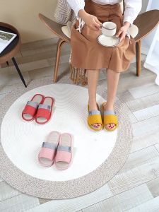 Four Seasons Cotton Linen House Slippers for Men and Women non-slip breathable Fashion Couples Indoor Slippers