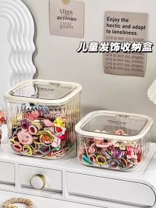 Acrylic Hair Accessories Storage Box Large Capacity Hair Bands Hair Clips Hair Hoops Organizer Desktop Storage Box for Girls