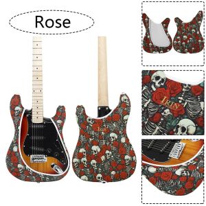 IRIN | IRIN Electric Guitar Protective Case Printed Case Faux OK Cloth Guitar Top Covers Lacquer Anti-scratch Guitar Parts