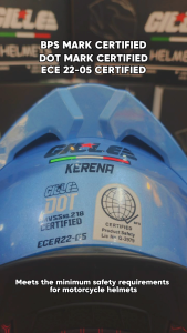 GILLE FF007 KERENA TWO TONE (SINGLE VISOR) Full Face Helmet for Motorcycle with Free Clear Visor Keychain