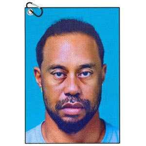 Tiger Design Funny Microfiber Premium Golf Towel Printed Golf Towels for Golf Bags for Men&Women Golf Accessories For Dad