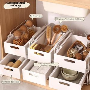 Drawer Type Corner Cabinet Organizer Storage Basket
