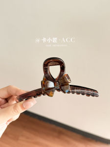 Large Size Coffee Colored Shark Hair Clip & Stylish Back of Head Hair Accessories