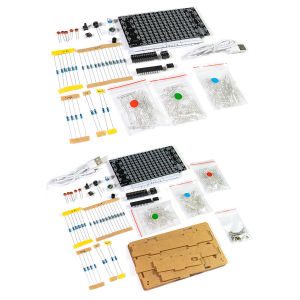 【New Arrival】HU-052 DIY Solder Project Spectrum DC 5V USB Mini Electronic Display Spectrum Display Light DIY Part for Learning Solder