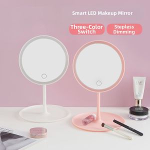 Illuminated Tabletop Makeup Mirror