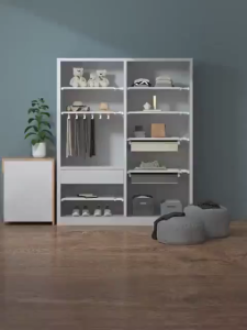 3PC  No drilling Wardrobe Divider Shelf cabinets  Scalable Closet Storage Rack Space Saving