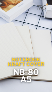 TRG Brown Kraft Cover Spiral Notebook A5 NB-80 - Buku Tulis Catatan A5 Bookpaper Motif Ruled Dotted Grid Plain TRG