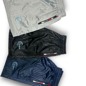 90 Ribuan DAPAT 3 ALL SIZE Celana Pendek Olahraga Emboss Tebal Elastis SportRunningOutdor Resleting Zipper