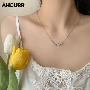 แฟลชเพชรดอกไม้ดาวสร้อยคอผู้หญิงแสงหรูหราซอกออกแบบเงาแฟชั่นทุกการแข่งขันสร้อยคอ