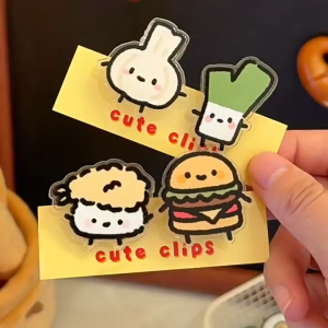 Animated Fruit Cartoon Sealing Clip Note Holder Clip for Kitchen School Office Use