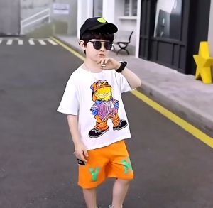 Đồ Bộ Bé Trai Bộ Quần Áo Bé Trai Habi Fashion HB2239 Mèo Dễ Thương Cho Bé Trai 16-40Kg