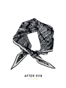 Paris Map Style Silk Scarf: A Comfortable Commute Accessory for Men and Women