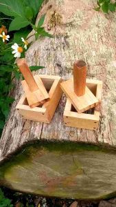 1set cetakan kue nastar Taiwan +penekan bahan kayu jati Belanda 6x4x3/Cetakan lemper biji an /Cetakan dodol durian murah