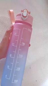 Bình nước thể thao 900ml chia vạch nhắc nhở Bình nhựa Tritan cao cấp an toàn cho sức khỏe Tặng Sticker 2D