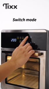 Tixx Air Fryer 25L Oil-Free Stainless Steel Touch Screen Kitchen Appliance with Visual Window For Home