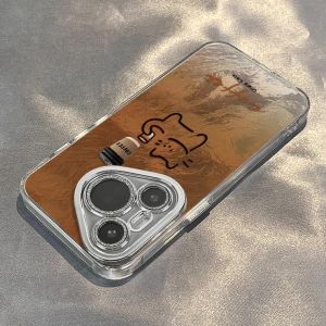 เคสโทรศัพท์ซิลิโคน Huawei PurA70Pro Ice Cat Tail Coffee Nova12 P50 P60 P30 Anti-Fall สำหรับผู้ชายและผู้หญิง รุ่นใหม่