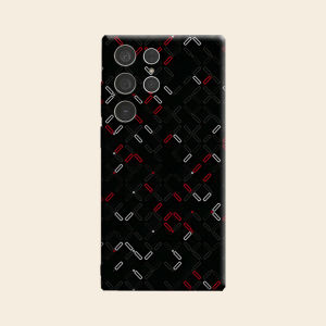 black red white geometric Luxury Fashion Full Lens Protective Case for Samsung Galaxy S26 S25 S24 A56 A36 Plus Ultra