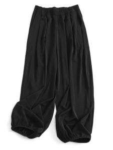 Pure Color Elastic Waist Loose Thin Looking Jogger Pants Drape Easiest for Match Bloomers Autumn New Arrival Casual Pants Womens Pants F239