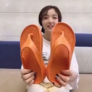 Thick soled high-end sandals outdoor fashionable adult slippers wedge flip flops