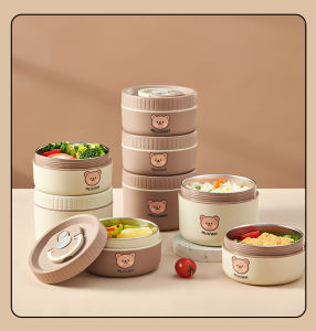 กล่องอาหารกลางวันความจุขนาดใหญ่ฉนวนสแตนเลส 304/สแตนเลส 316.กล่องอาหารกลางวันนักเรียน/กล่องอาหารกลางวันปกขาว2/3/4 ชั้นกล่องเก็บอาหาร.เตาอบไมโครเวฟสแตนเลสอุ่นกล่องอาหารกลางวันสองชั้น