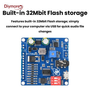 diymore | DC 6-35V Voice Playback Module 12V 24V 10W 20W 9 Channel One-To-One Independent Low-Level Trigger Amplifier Board DY-F20L