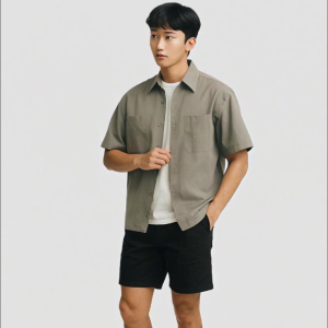 Oxwhite Men Regular Fit Double Pocket Shirt