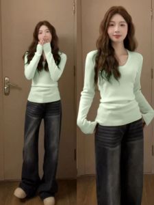 สีขาว เสื้อฐานแขนยาว ผู้หญิง สลิมฟิต ใส่ตัวใน ฤดูใบไม้ร่วง แบรนด์นางฟ้าและ Wanshi สไตล์ใหม่ ทันสมัย ชุดชั้นใน