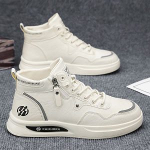Spring Casual Side Zipper High Top Mens Shoes