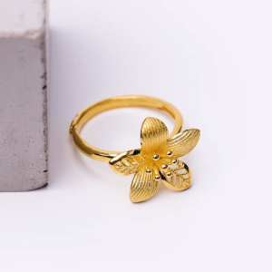 Chow Sang Sang 周生生 999.9 24K Pure Gold Chinese Wedding Bridal Blossoms Hydrangea Flower Ring for Women 94446R | Size Adjustable Price-by-Weight Approx. 3.74g Gold #TheGoldenFour