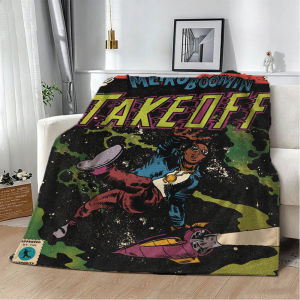 Bandai | M-Metro Singer B-Boomin Heroes Villains Flannel Blanket Soft Throw Blanket Art For Home Decor Bedroom Bed Sofa Picnic Fans Gifts