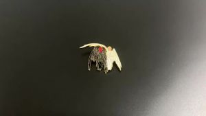 Bandai | Good Omens Ineffable Husbands Angel & Demon Hard Metal Pin Angel Demon Badge Aziraphale And Crowley Accessories