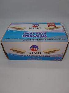 4 Pak (48pcs) Sikat Kayu Serbaguna Kimo Wood Brush /Pack Isi 12Pcs Sikat Kayu Termurah Berkualitas