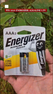 Vỉ 2 viên pin đũa AAA Energizer Alkaline Power 1.5V chính hãng