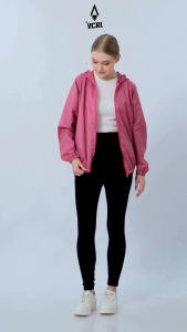 VCRL - Jaket Parasut Hoodie Wanita Kekinian Sport Olahraga Gym Fitnes Jogging Nyaman Stylish Ringan